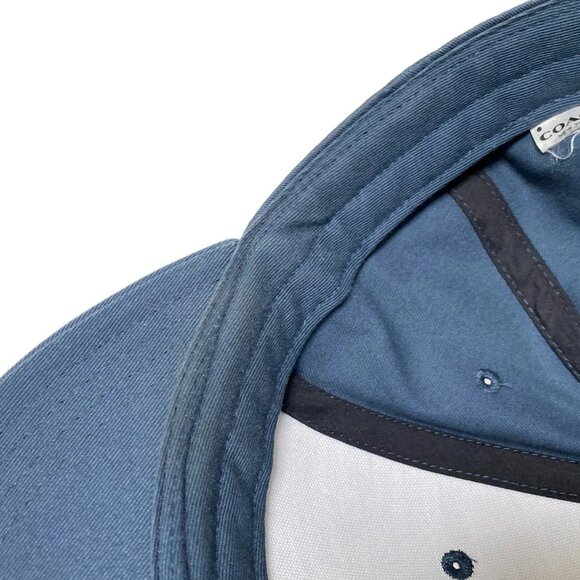 Auth COACH - Navy Black Cotton Leather Hat - Picture 5 of 11